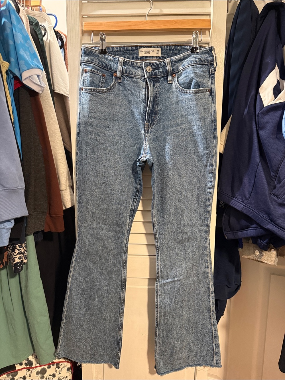 Blue Abercrombie bootcut jeans